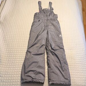 Girls Gray Snow Bib Overalls